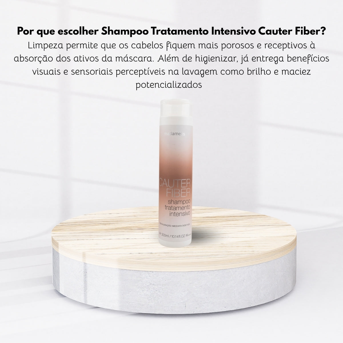 Shampoo Antirresíduo Madamelis Cauter Fiber Tratamento Intensivo 300 ml