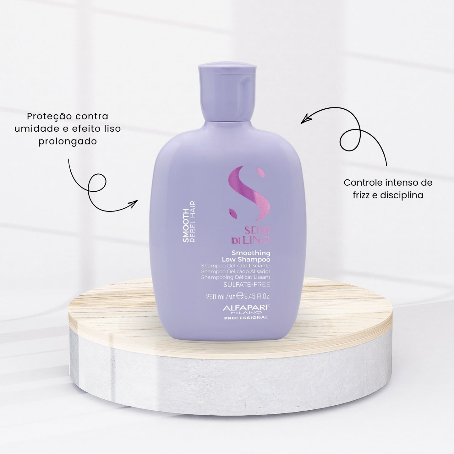 Shampoo Alfaparf Semi Di Lino Smoothing Rebel Hair Low 250 ml