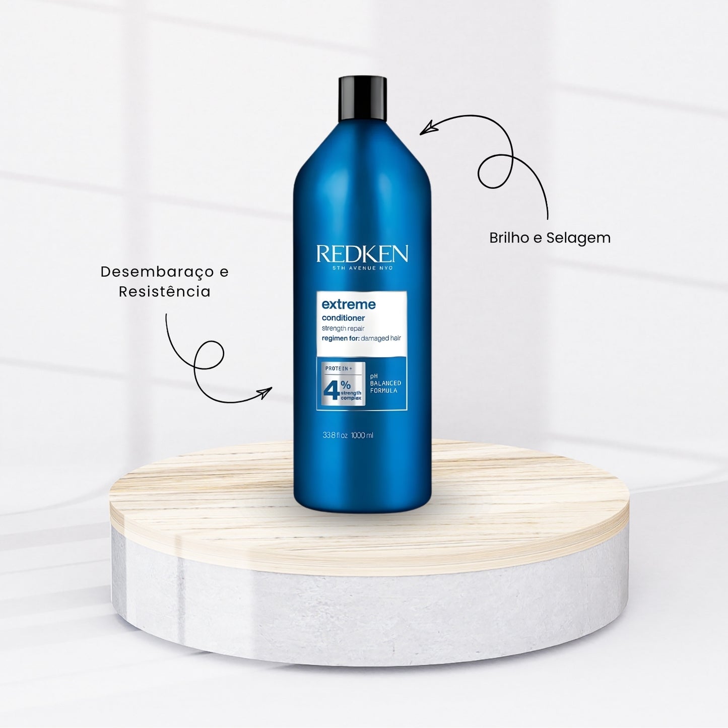 Kit Redken Extreme Shampoo + Condicionador 1 Litro + Extreme Anti-Snap Leave-in 250 ml