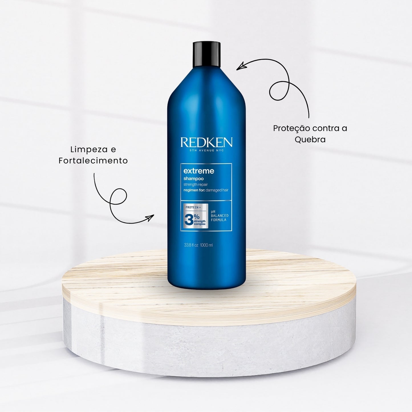 Kit Redken Extreme Shampoo + Condicionador 1 Litro + Máscara Capilar 500 ml
