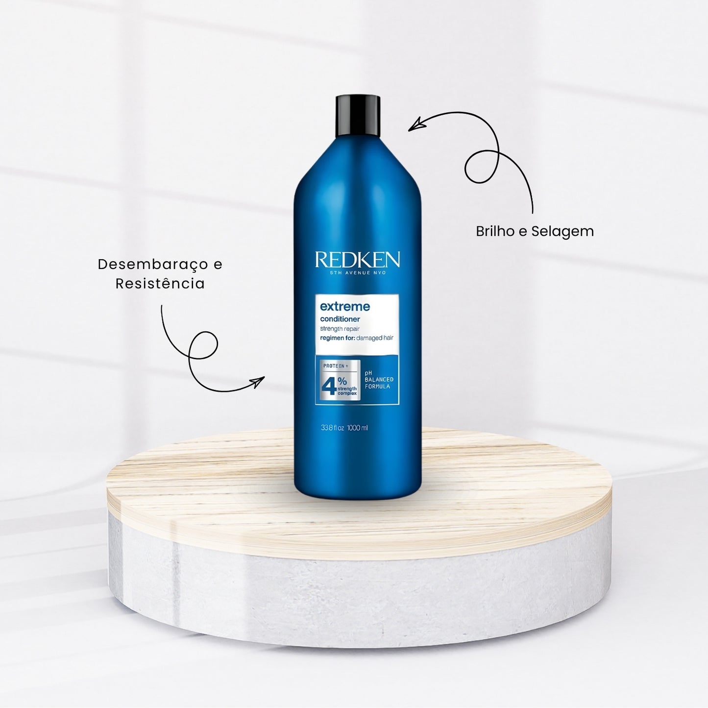 Kit Redken Extreme Shampoo + Condicionador 1 Litro + Máscara Capilar 500 ml