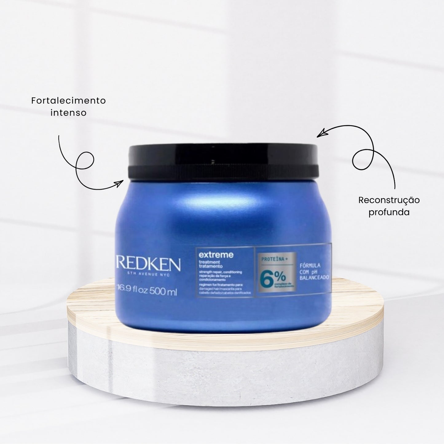 Kit Redken Extreme Shampoo + Condicionador 1 Litro + Máscara Capilar 500 ml