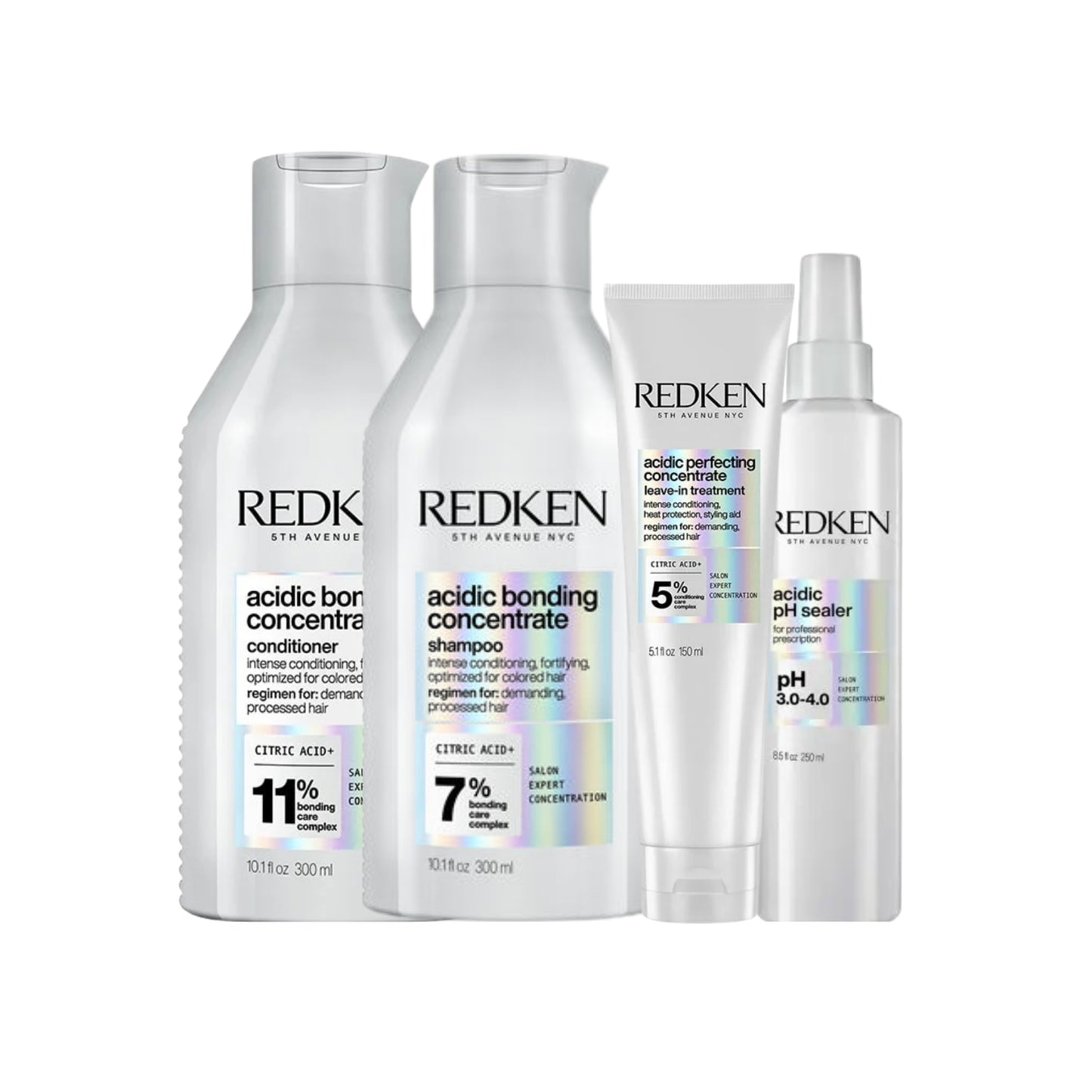 Kit Redken Acidic Bonding Concentrate Duo Pequeno + pH Sealer 250 ml + Concentrate Leave-in 150 ml