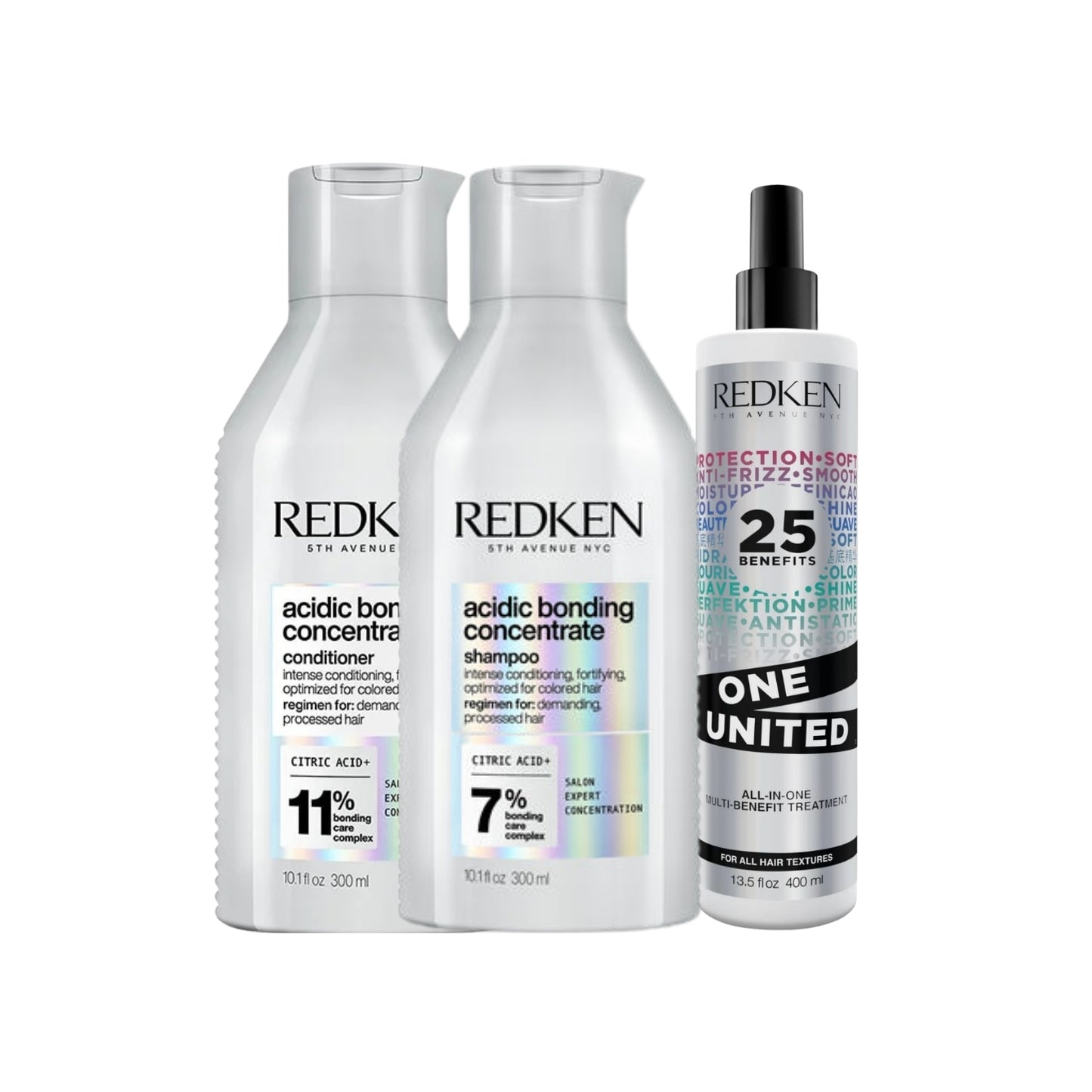 Kit Redken Acidic Bonding Concentrate Duo Pequeno + Redken One United 25 Benefits Leave-in 400 ml