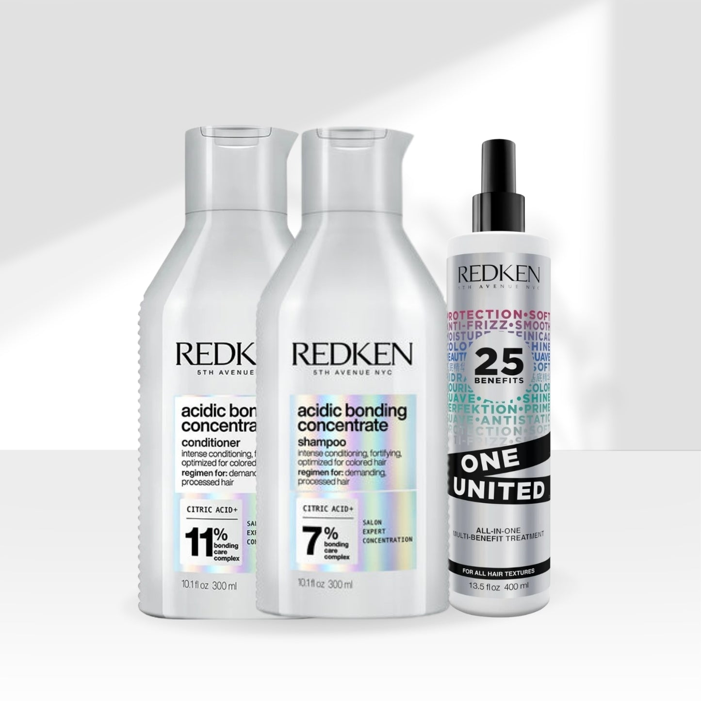 Kit Redken Acidic Bonding Concentrate Duo Pequeno + Redken One United 25 Benefits Leave-in 400 ml