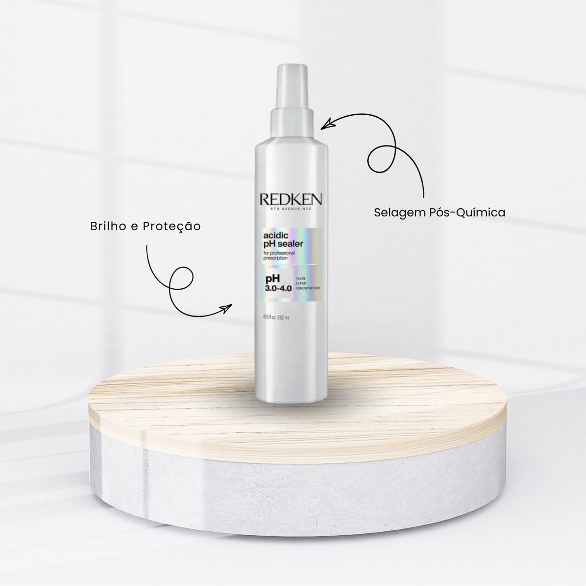 Kit Redken Acidic Bonding Concentrate Duo Pequeno + pH Sealer 250 ml + Redken One United 25 Benefits Leave-in 400 ml