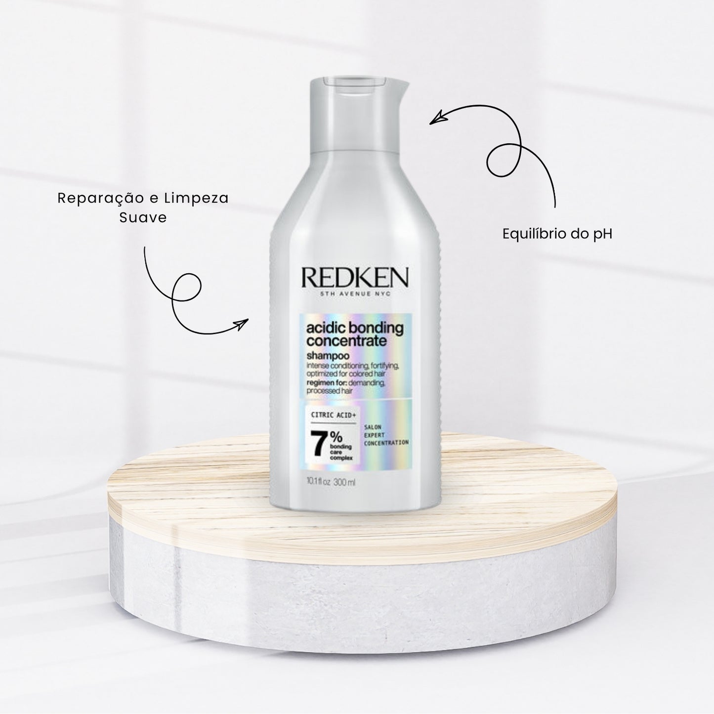 Kit Redken Acidic Bonding Concentrate Shampoo + Condicionador 300 ml + Concentrate Leave-in 150 ml