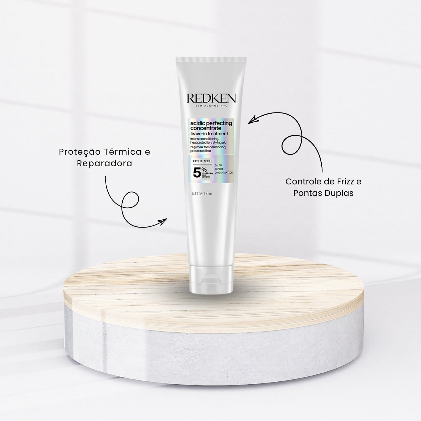 Kit Redken Acidic Bonding Concentrate Shampoo + Condicionador 300 ml + Concentrate Leave-in 150 ml