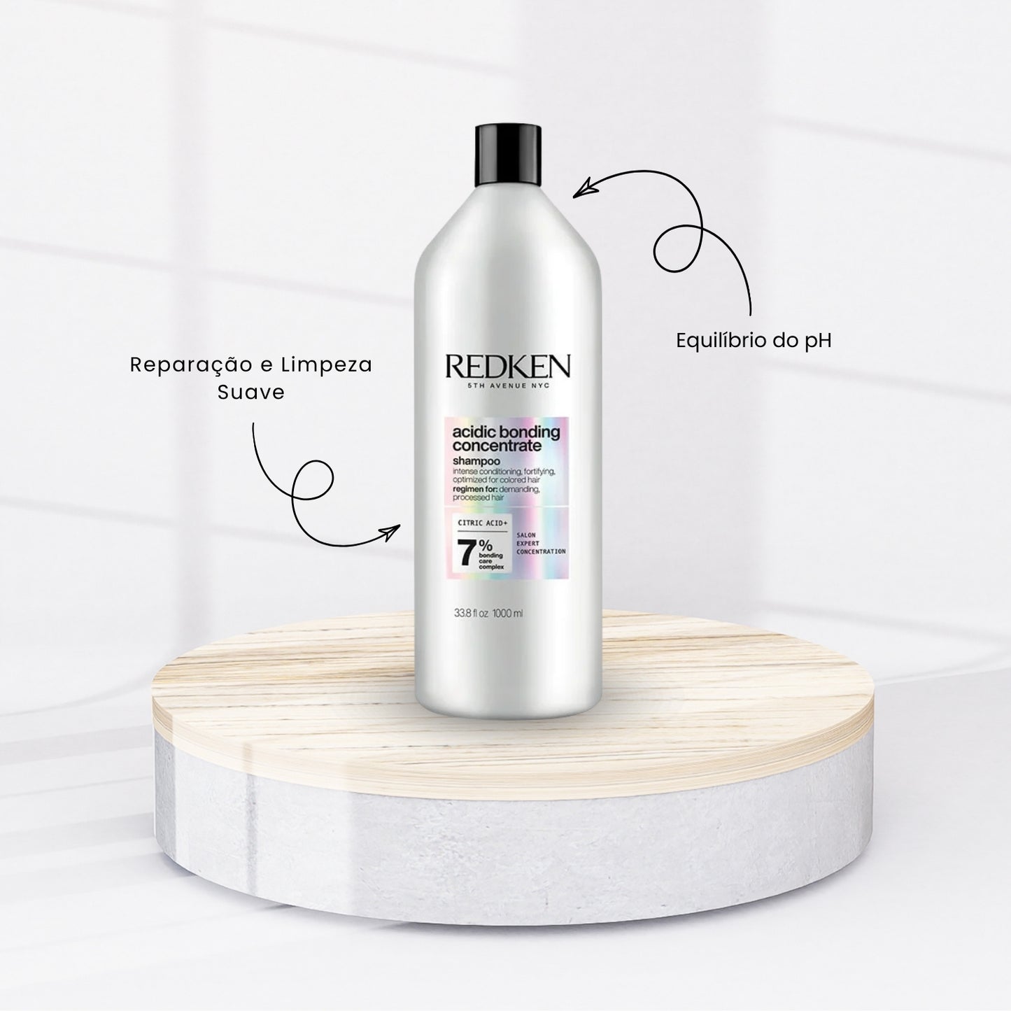 Kit Redken Acidic Bonding Concentrate Shampoo + Condicionador 1 Litro + Protein Amino Concentrate 100 ml