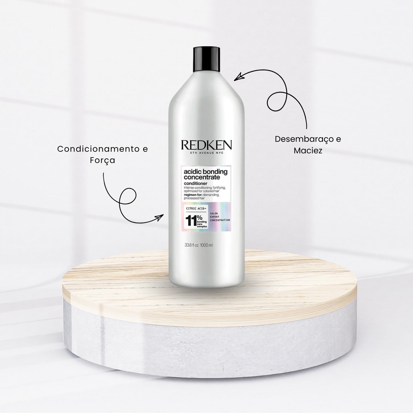 Kit Redken Acidic Bonding Concentrate Shampoo + Condicionador 1 Litro + Protein Amino Concentrate 100 ml