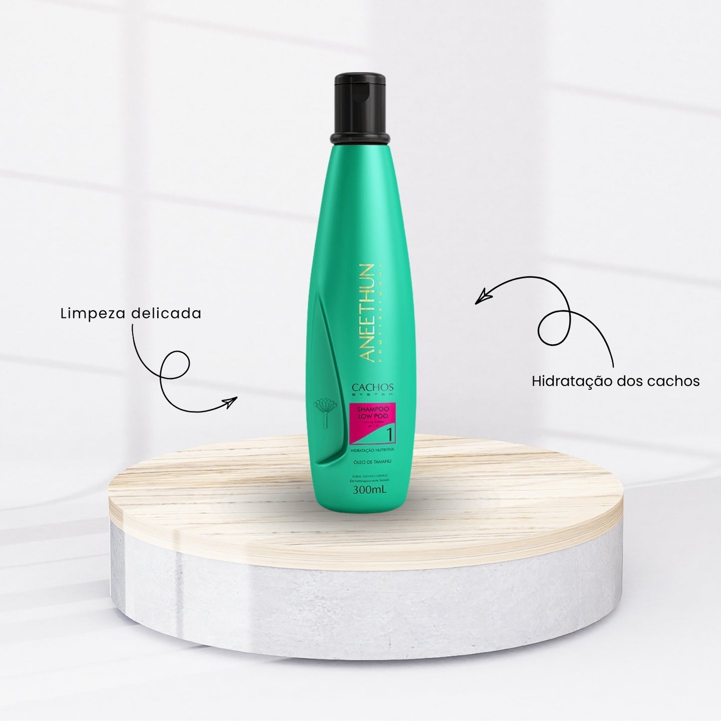 Kit Aneethun Cachos Shampoo 300 ml + Co Wash 300 ml para Cabelo Cacheado