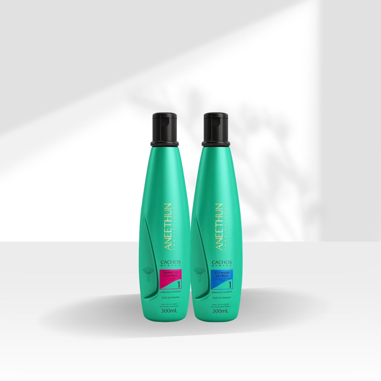 Kit Aneethun Cachos Shampoo 300 ml + Co Wash 300 ml para Cabelo Cacheado