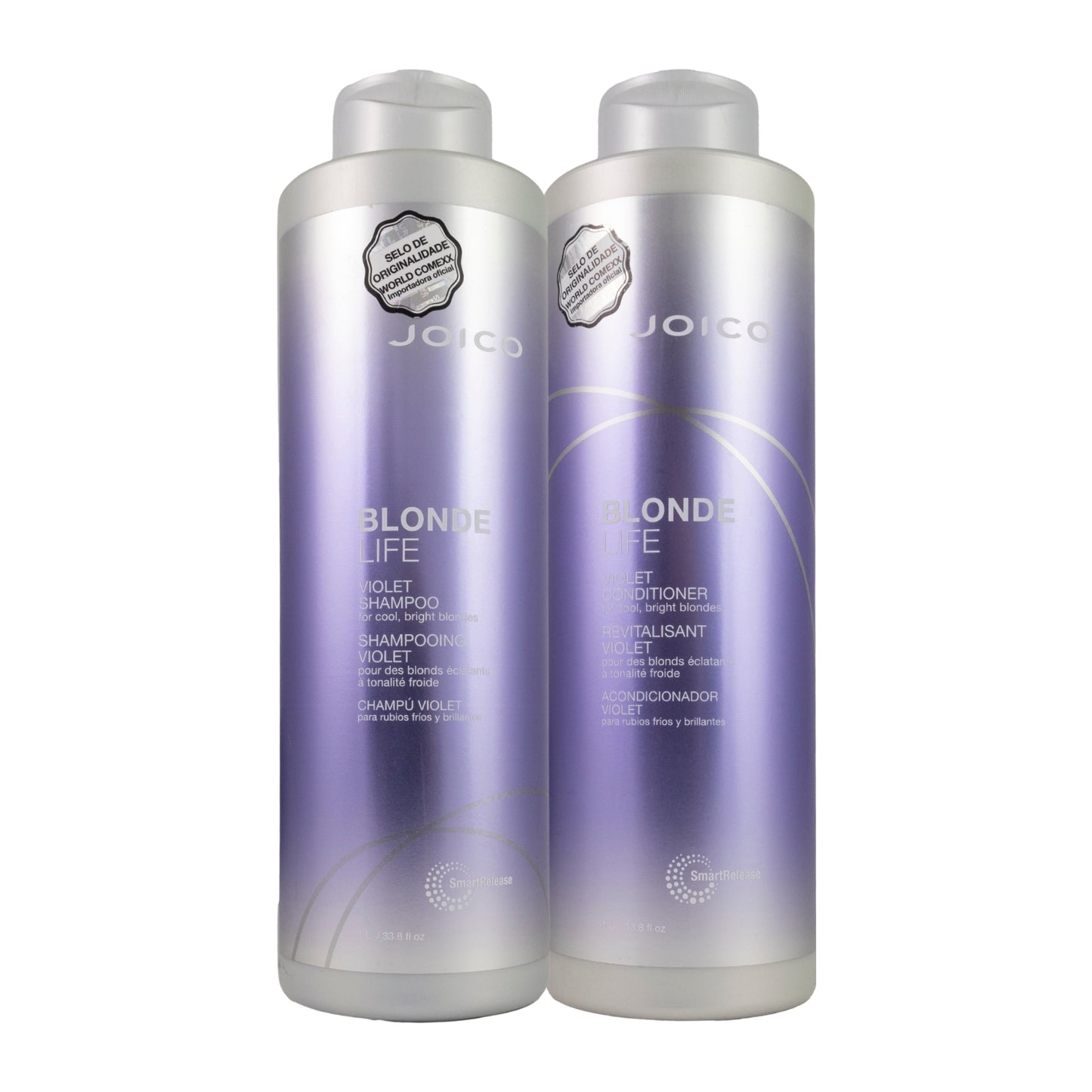 Kit Joico Blonde Life Violet Smart Release Shampoo 1 Litro + Condicionador 1 Litro