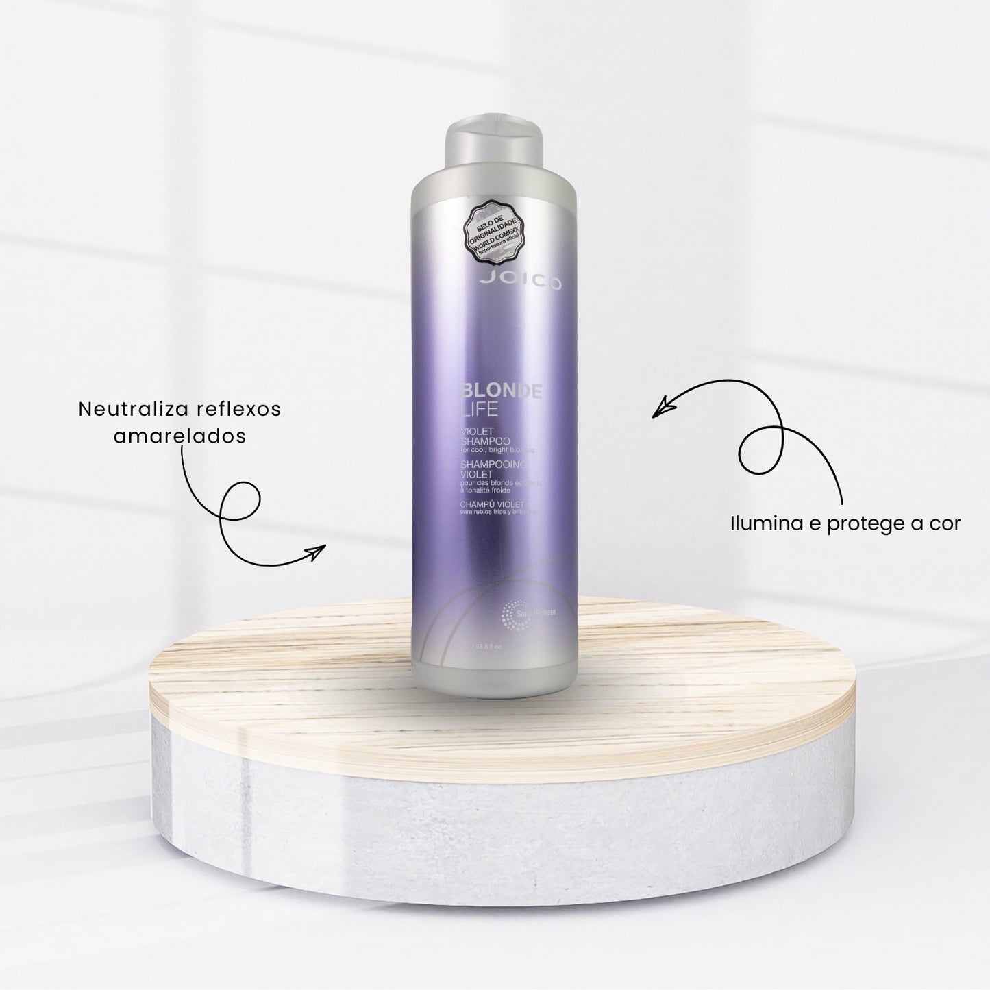 Kit Joico Blonde Life Violet Smart Release Shampoo 1 Litro + Condicionador 1 Litro