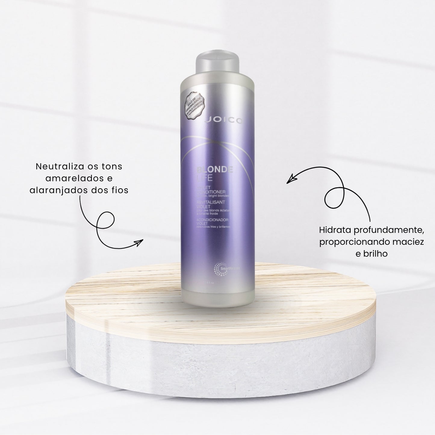 Kit Joico Blonde Life Violet Smart Release Shampoo 1 Litro + Condicionador 1 Litro