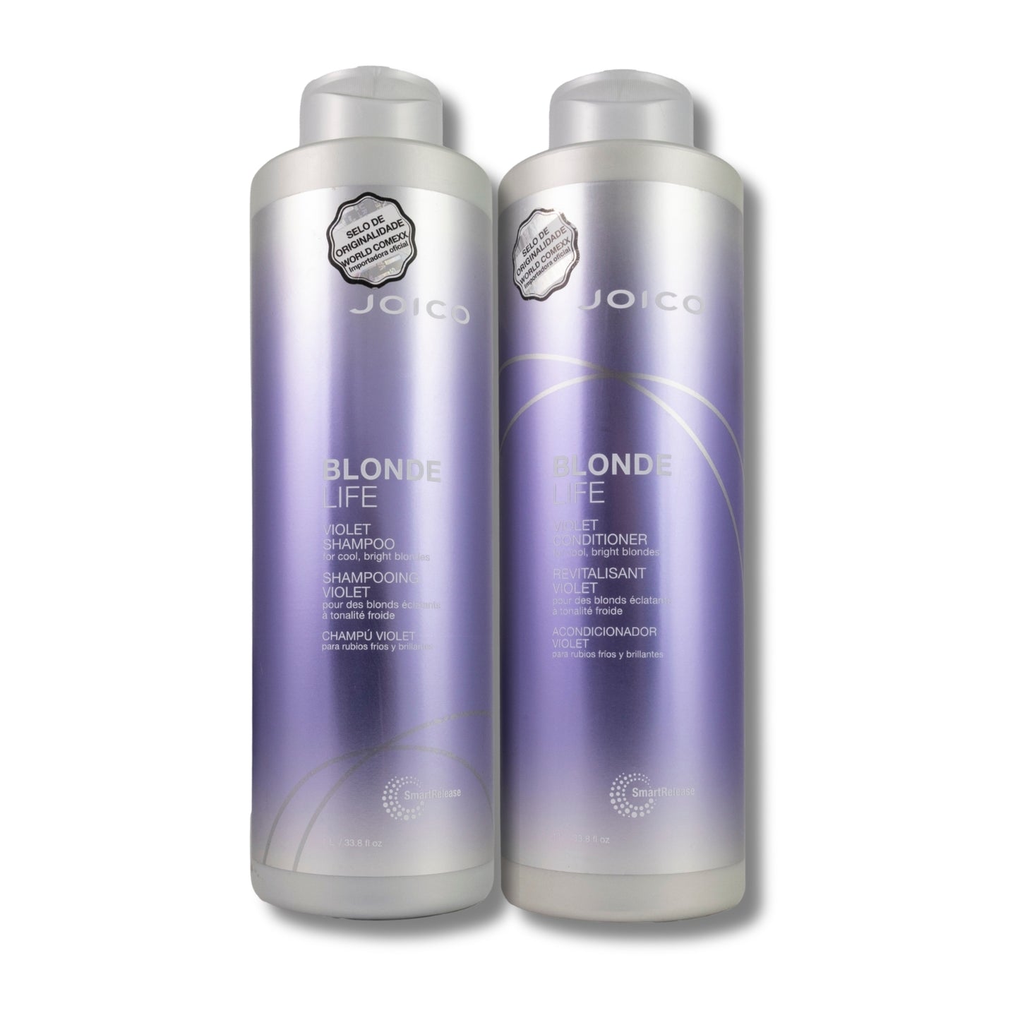 Kit Joico Blonde Life Violet Smart Release Shampoo 1 Litro + Condicionador 1 Litro