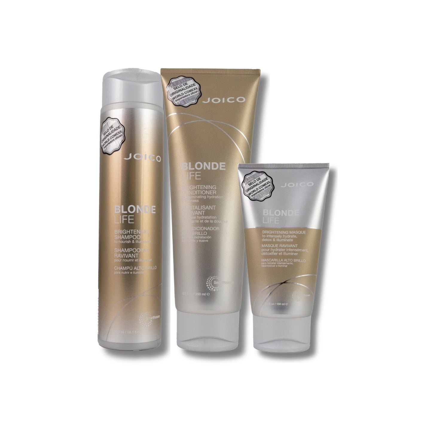 Kit Joico Blonde Life Smart Release Shampoo 300 ml + Condicionador 250 ml + Máscara 150 ml