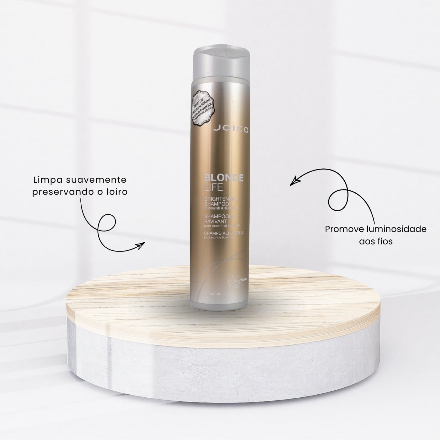 Kit Joico Blonde Life Brilliant Smart Release Shampoo 300 ml + Condicionador 250 ml + Oleo 100 ml