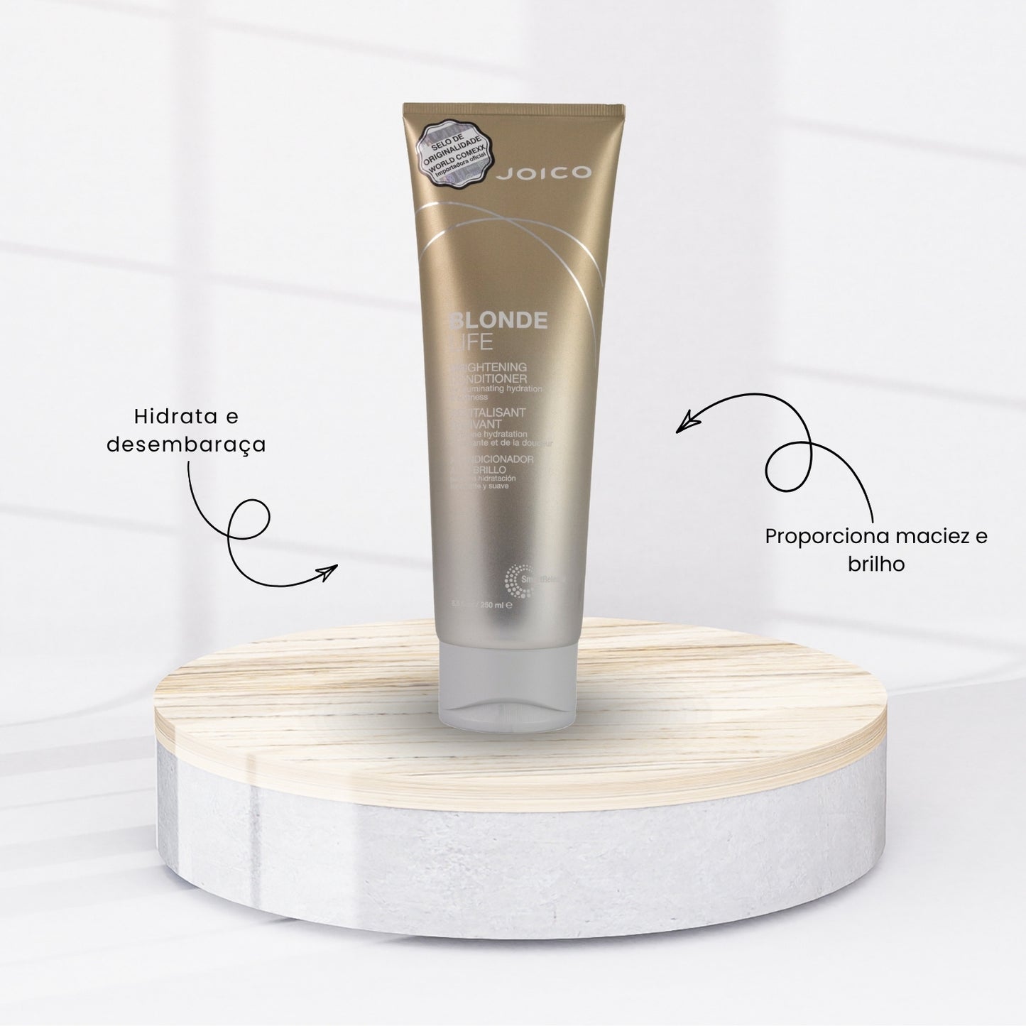 Kit Joico Blonde Life Brilliant Smart Release Shampoo 300 ml + Condicionador 250 ml + Oleo 100 ml