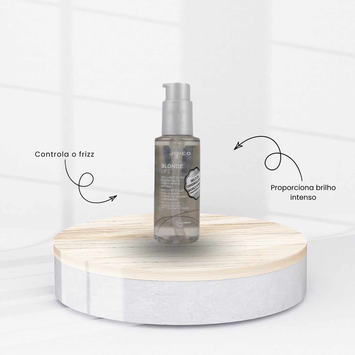Kit Joico Blonde Life Brilliant Smart Release Shampoo 300 ml + Condicionador 250 ml + Oleo 100 ml