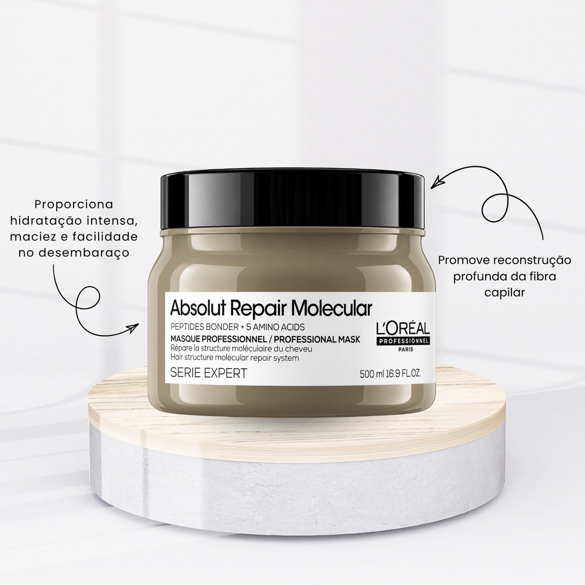 Máscara Loreal Absolut Repair Molecular 500 ml
