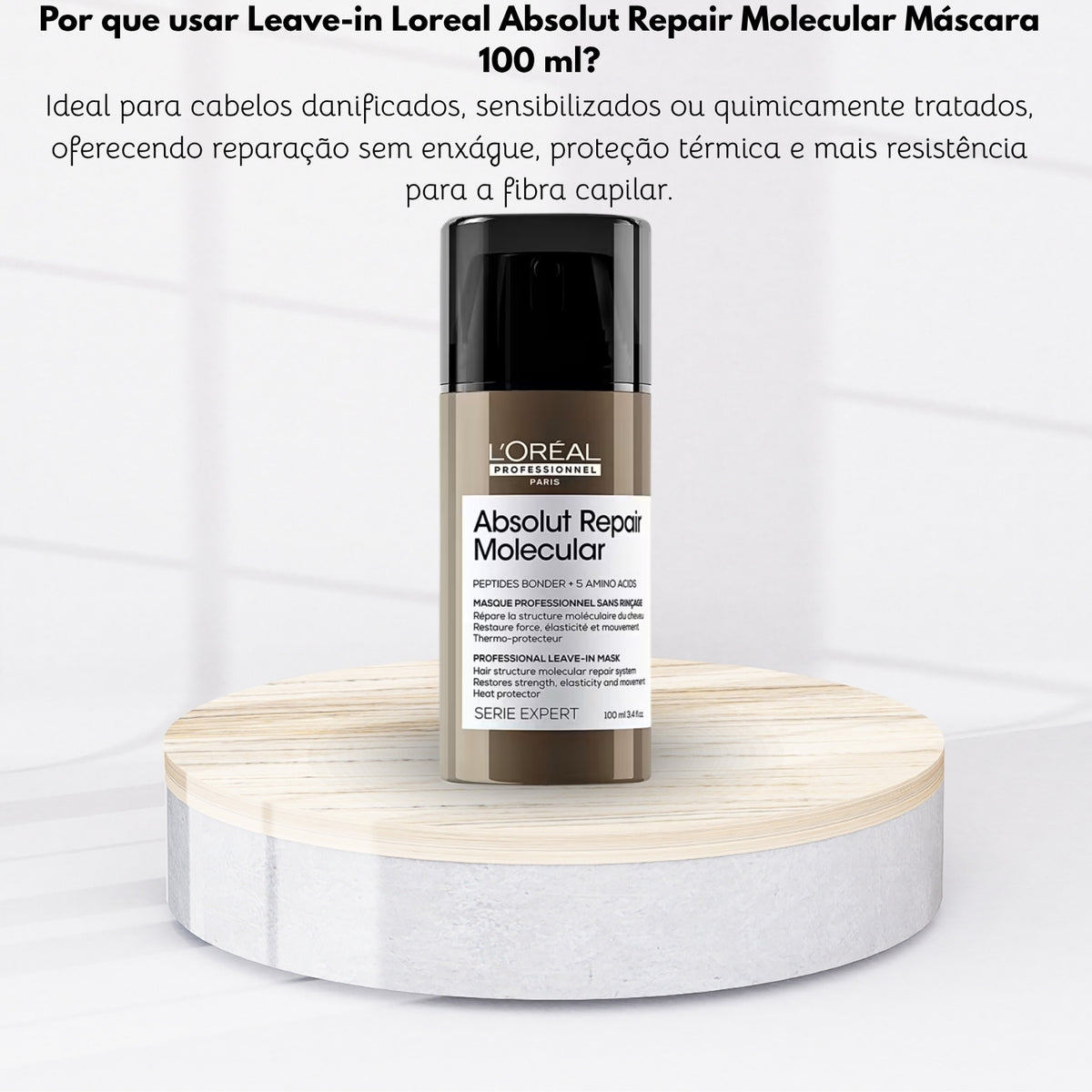 Leave-in Loreal Absolut Repair Molecular Máscara 100 ml