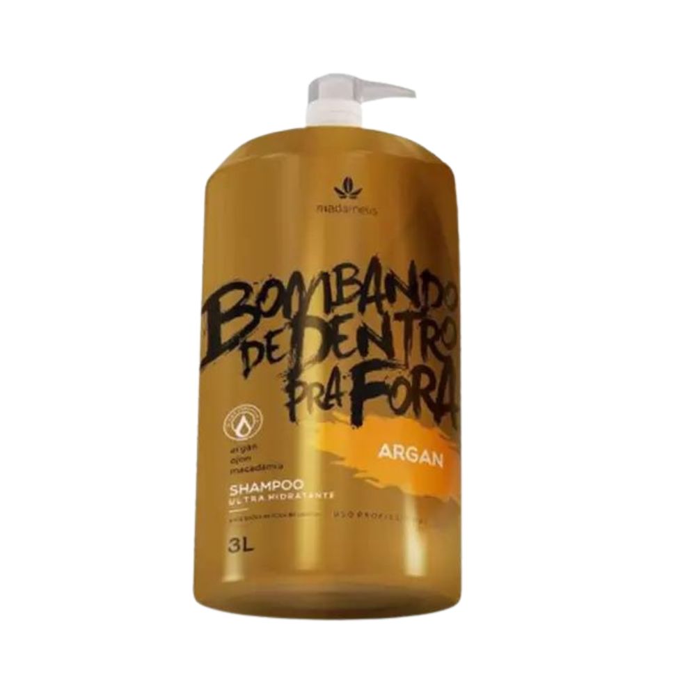 Shampoo Madamelis Argan Bombando De Dentro Pra Fora 3 Litros