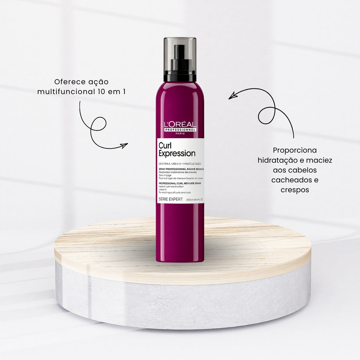 Leave-in Loreal Curl Expression 10 Em 1 Creme Mousse 250 ml