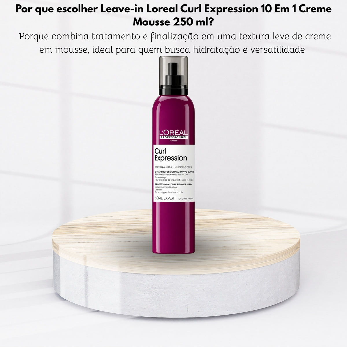 Leave-in Loreal Curl Expression 10 Em 1 Creme Mousse 250 ml