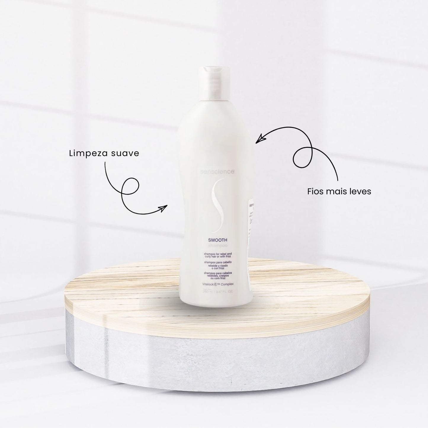 Kit Senscience Smooth Shampoo 280 ml + Condicionador 240 ml + Inner Hidratação 500 ml