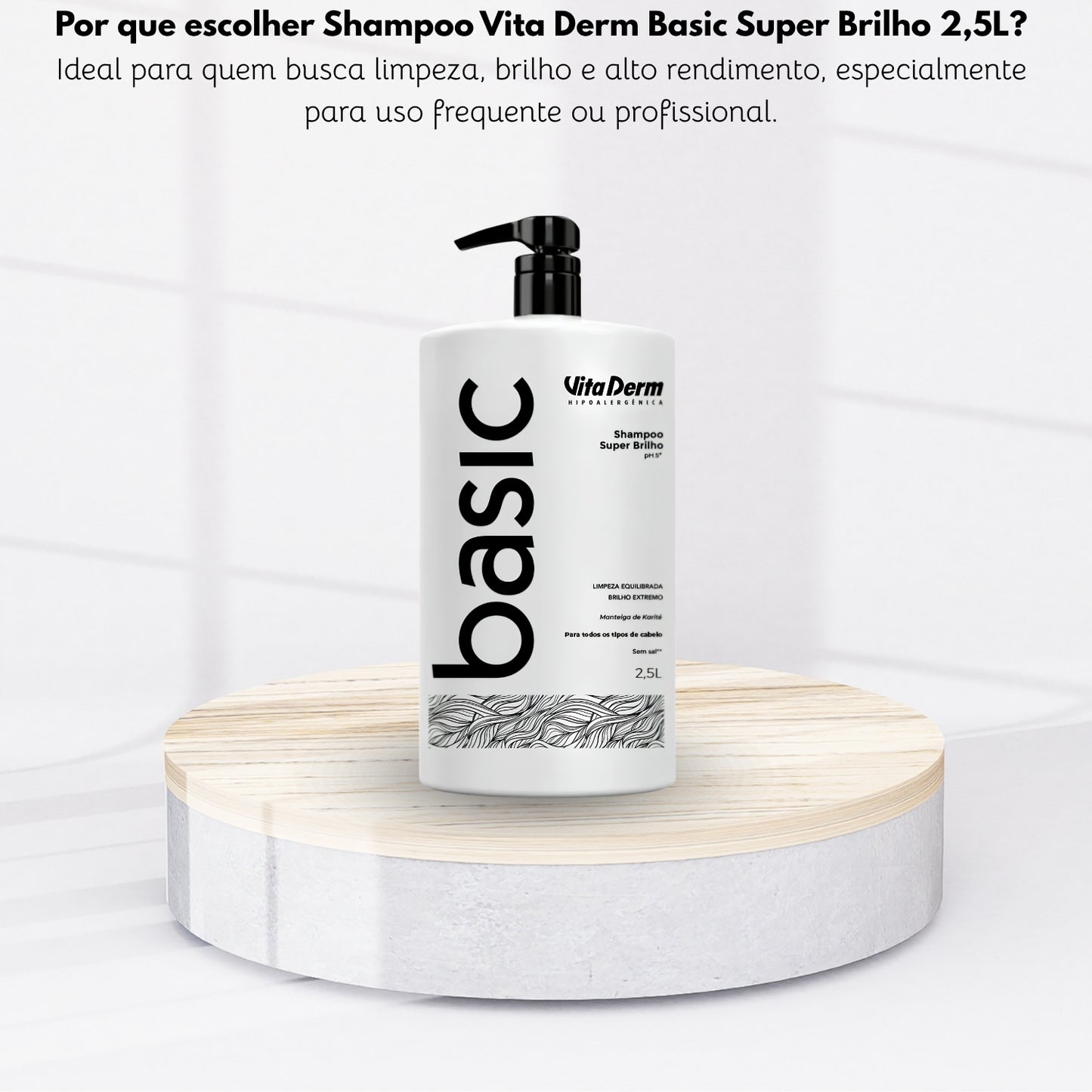 Shampoo Vita Derm Basic Super Brilho 2,5L
