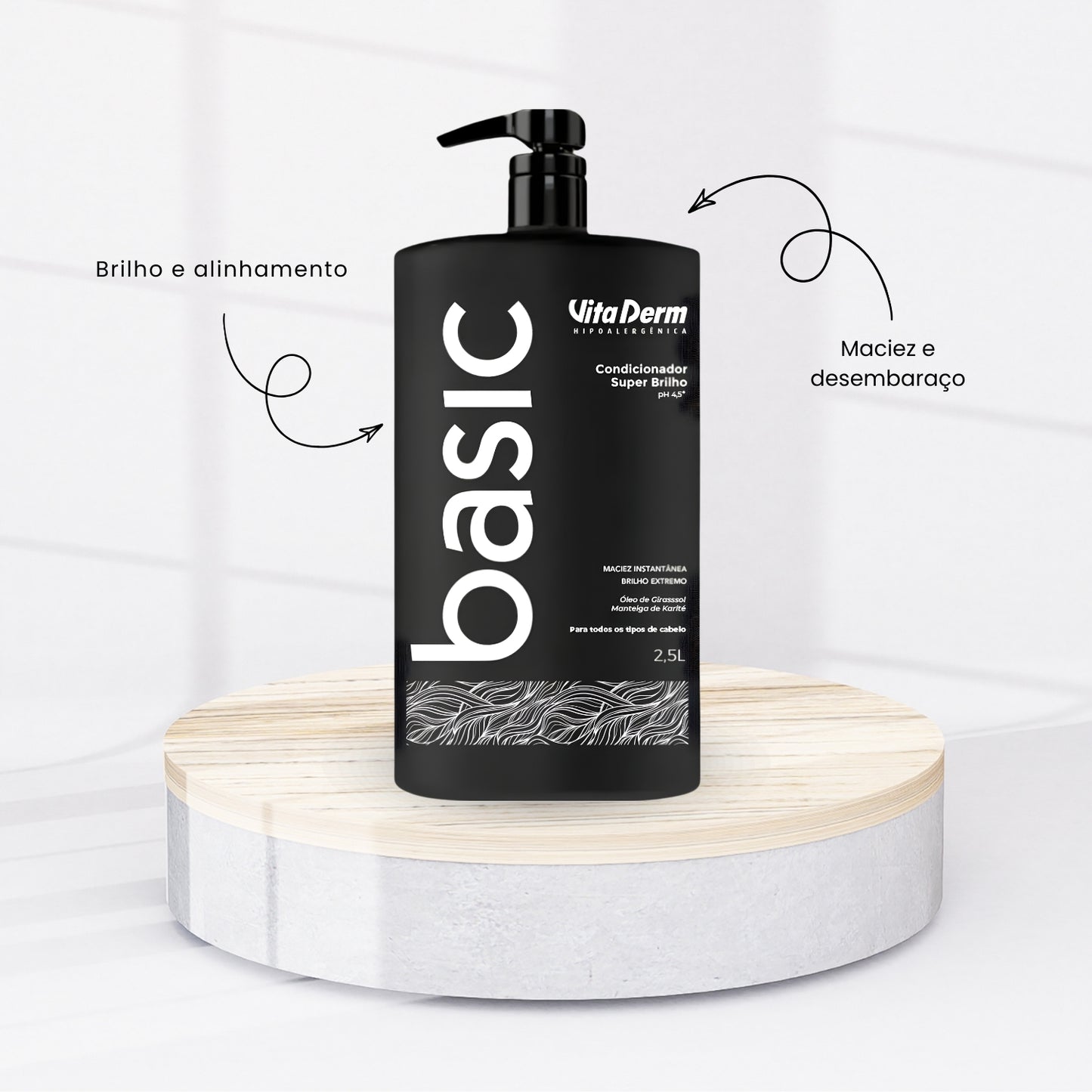 Condicionador Vita Derm Basic Super Brilho 2,5L