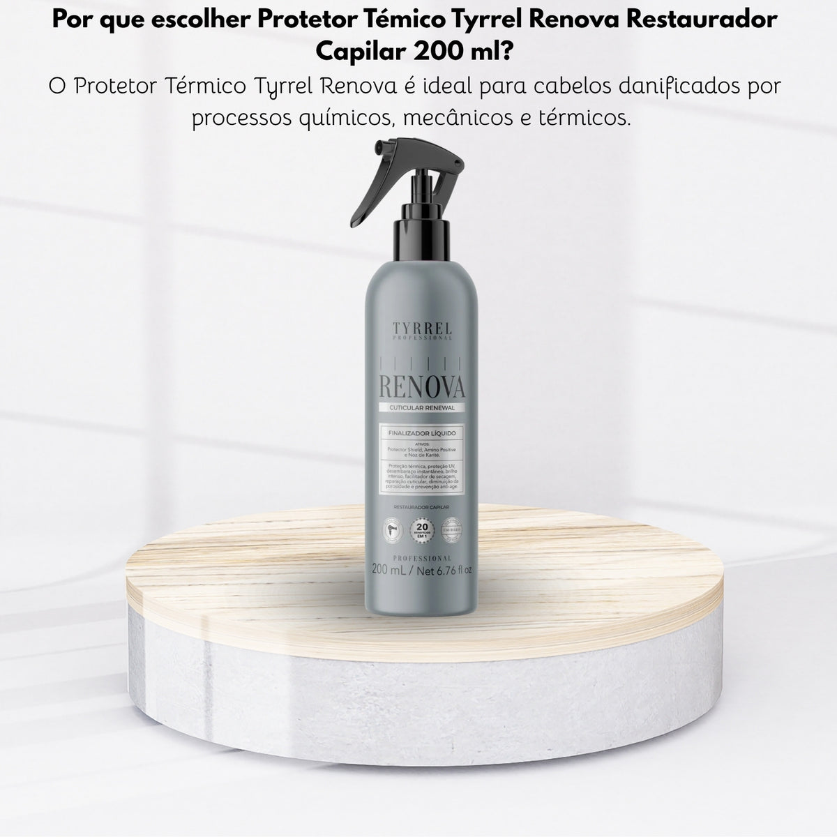 Protetor Témico Tyrrel Renova Restaurador Capilar 200 ml