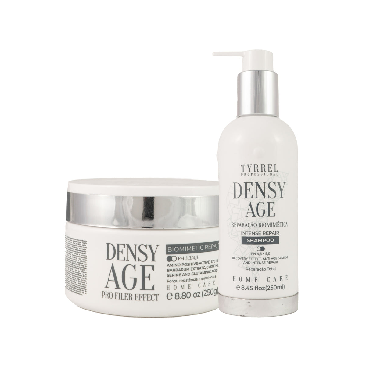 Kit Tyrrel Densy Age Biomimetic Repair Shampoo 250 ml e Máscara 250 g