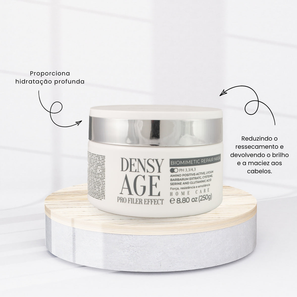 Kit Tyrrel Densy Age Biomimetic Repair Shampoo 250 ml e Máscara 250 g