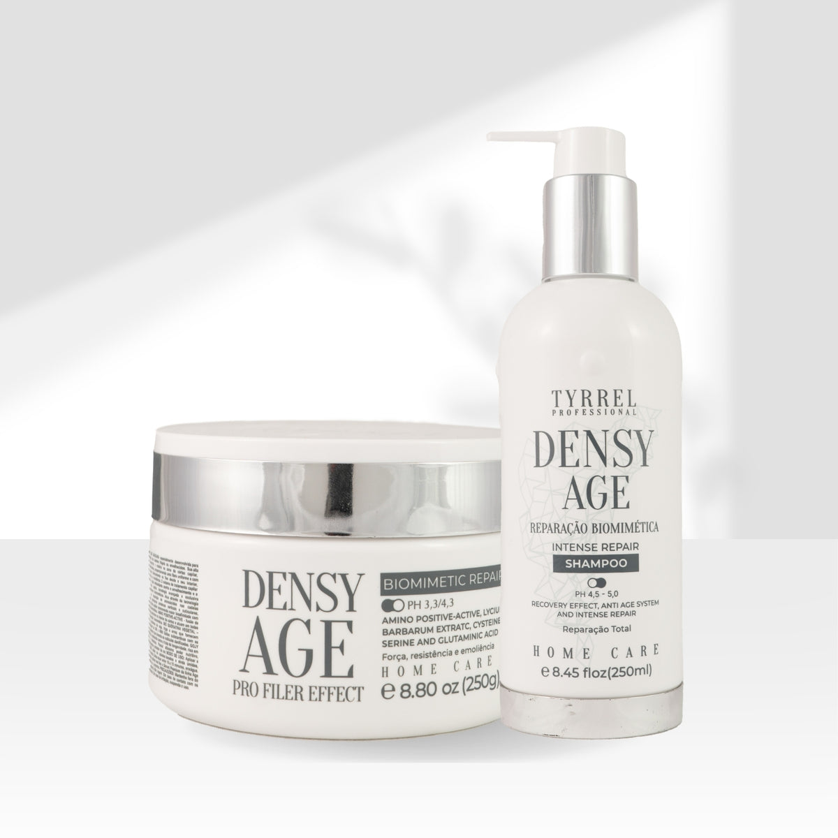 Kit Tyrrel Densy Age Biomimetic Repair Shampoo 250 ml e Máscara 250 g