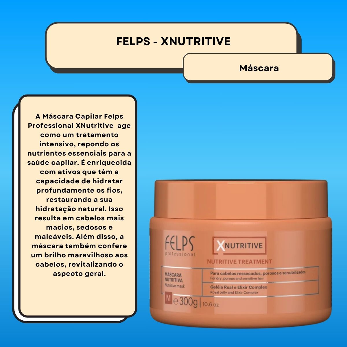 Máscara Felps XNutritive Máscara de Nutrição 300 g