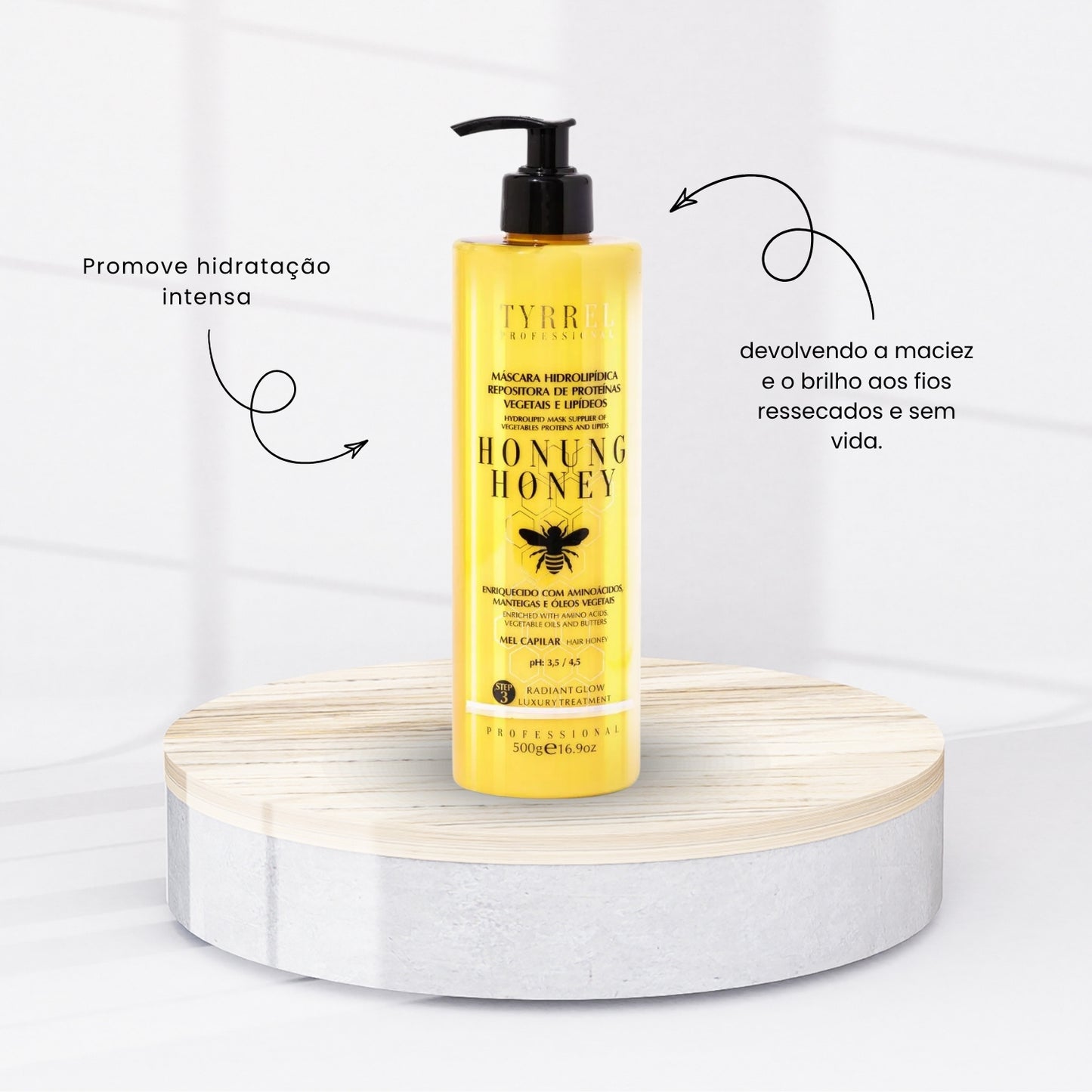 Kit Tyrrel Honung Honey Shampoo e Máscara 500 g