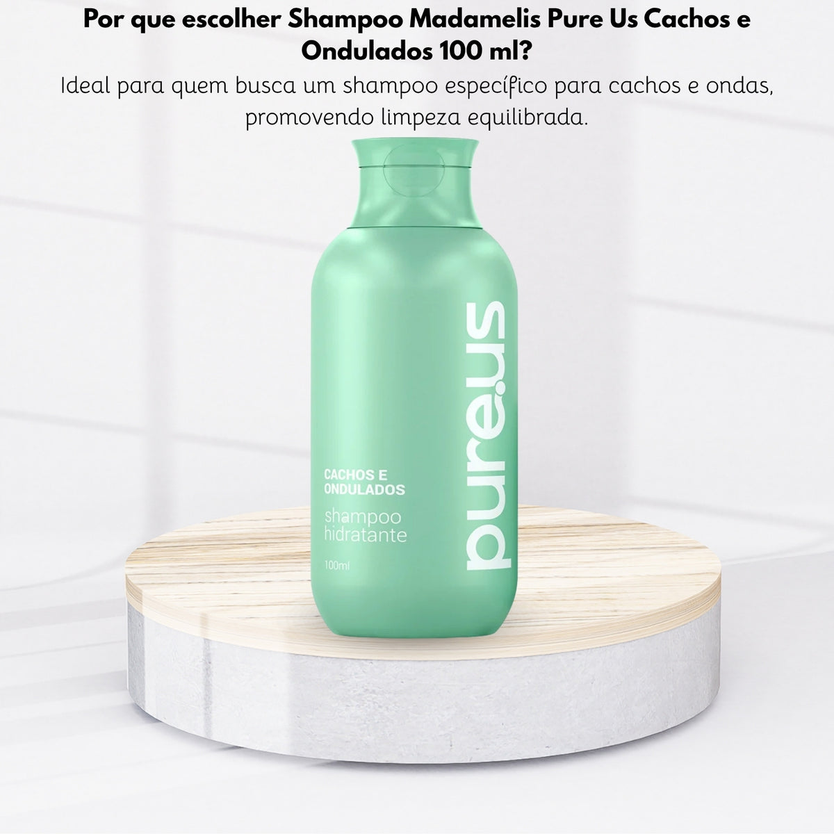 Shampoo Madamelis Pure Us Cachos e Ondulados 100 ml