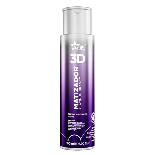 Máscara Matizadora Magic Color 3D Magic Power Platinado Branco 500 ml