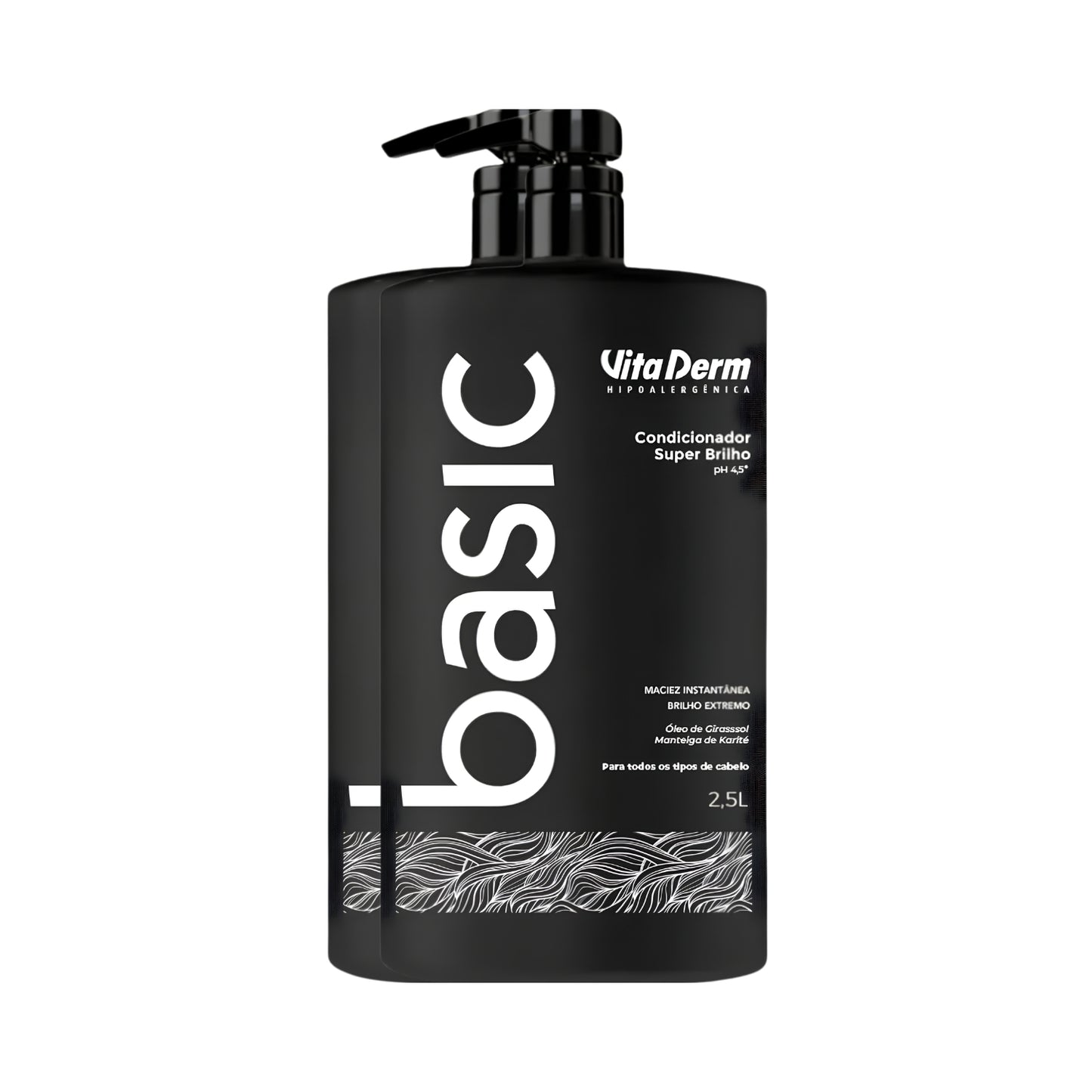 Kit Vita Derm Basic Super Brilho 2 Condicionador 2,5L