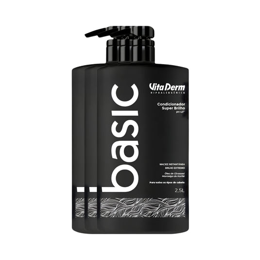 Kit Vita Derm Basic Super Brilho 3 Condicionador 2,5L
