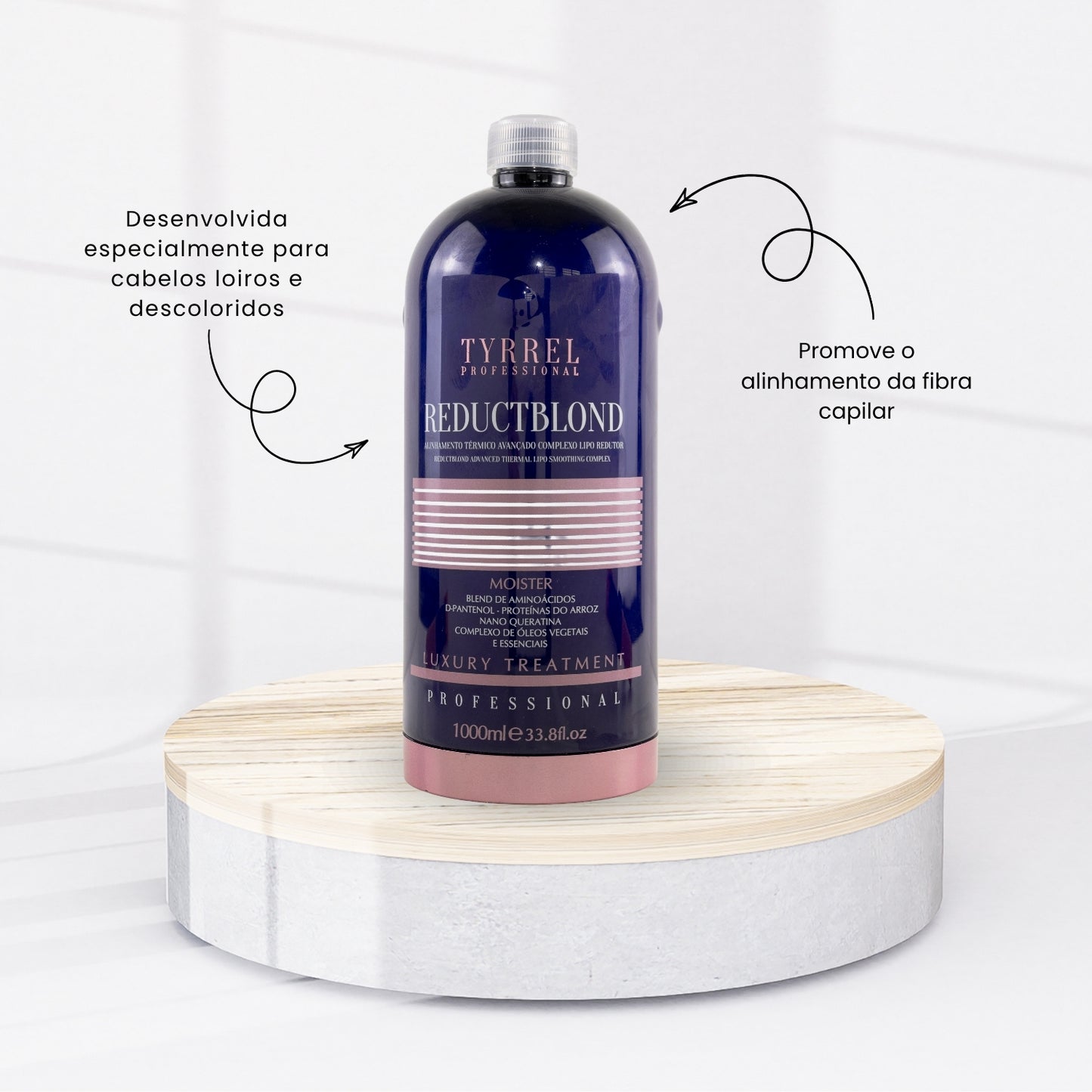 Kit Tyrrel Reductblond 3 Alinhamento Térmico 1 Litro