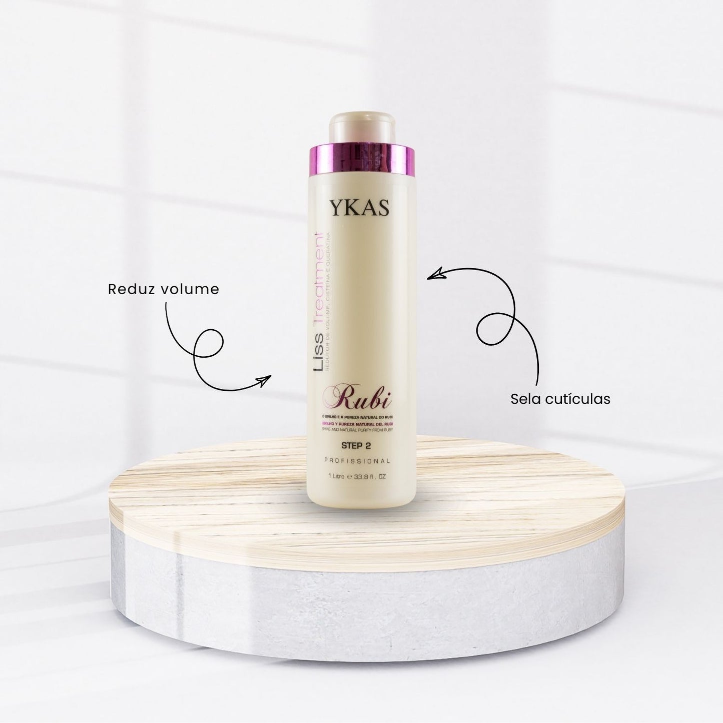 Tratamento Capilar Step 2 Ykas Progressiva Rubi Alinhamento 1000 ml