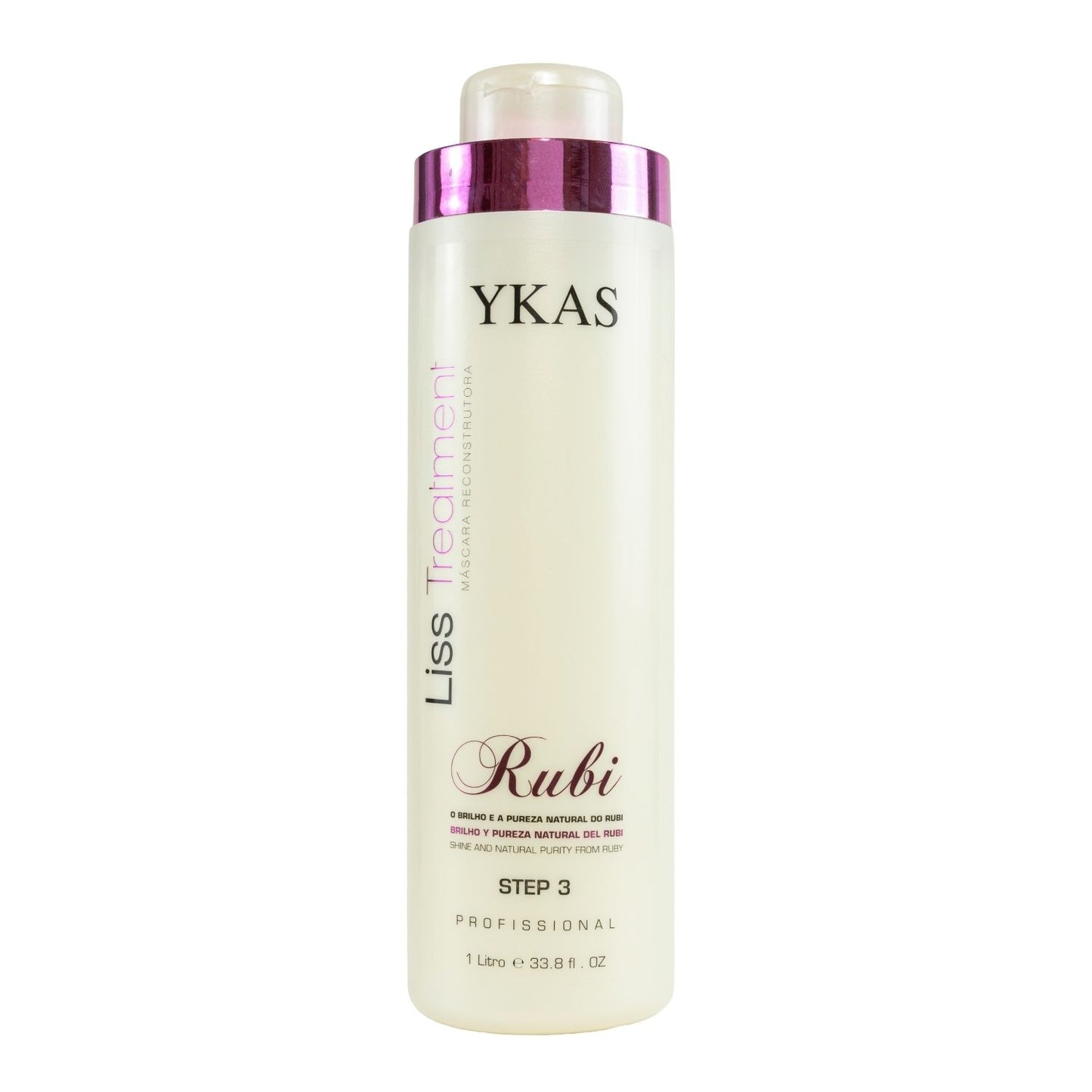 Tratamento Capilar Step 3 Ykas Rubi Finalização Brilho 1000 ml