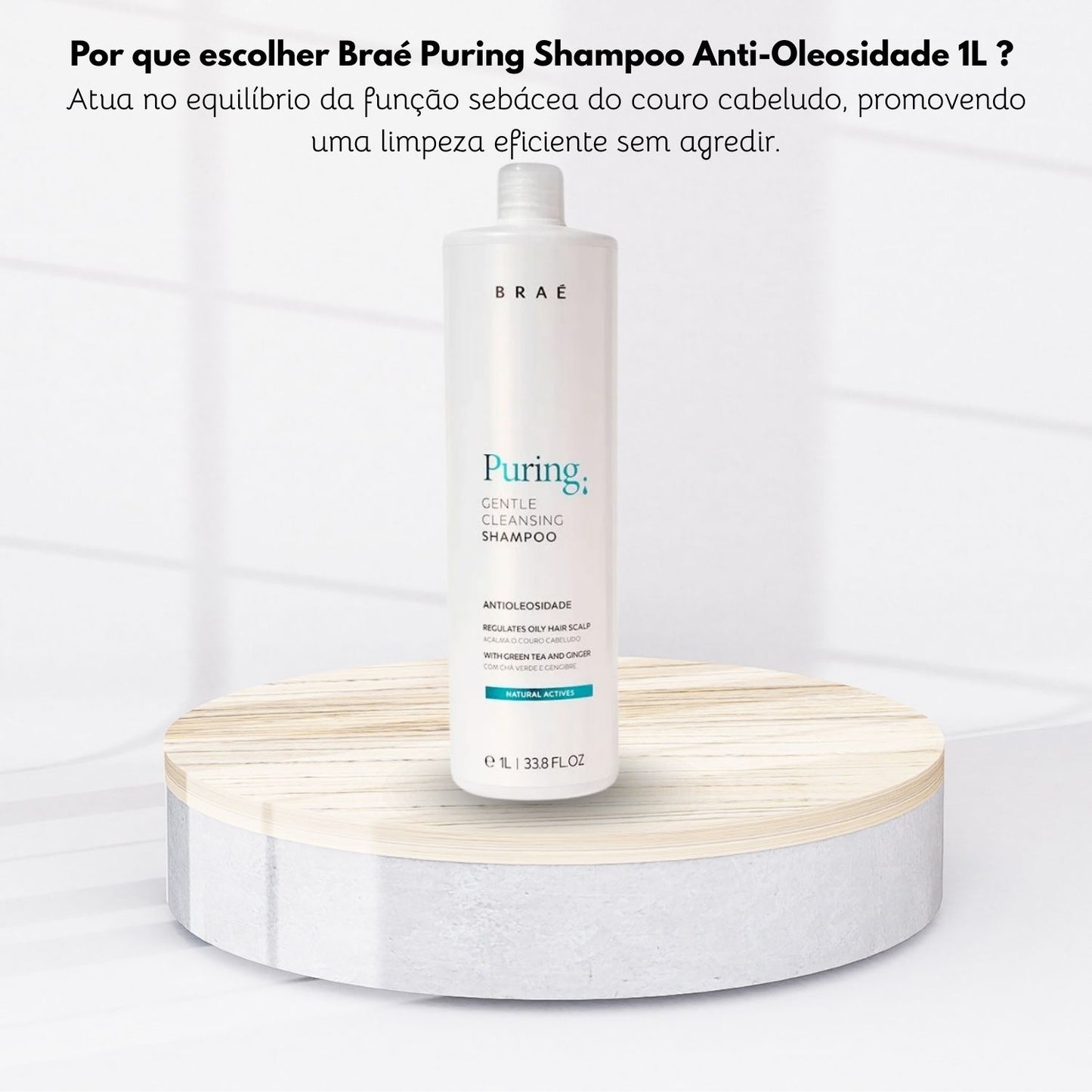 Shampoo Braé Puring Anti-Oleosidade 1 Litro