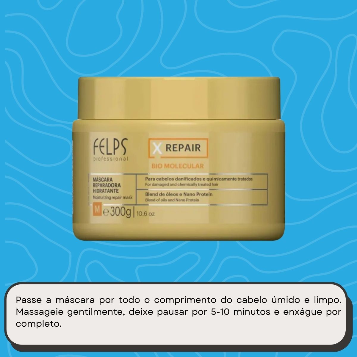 Máscara Felps XRepair Bio Molecular Reparadora 300 g