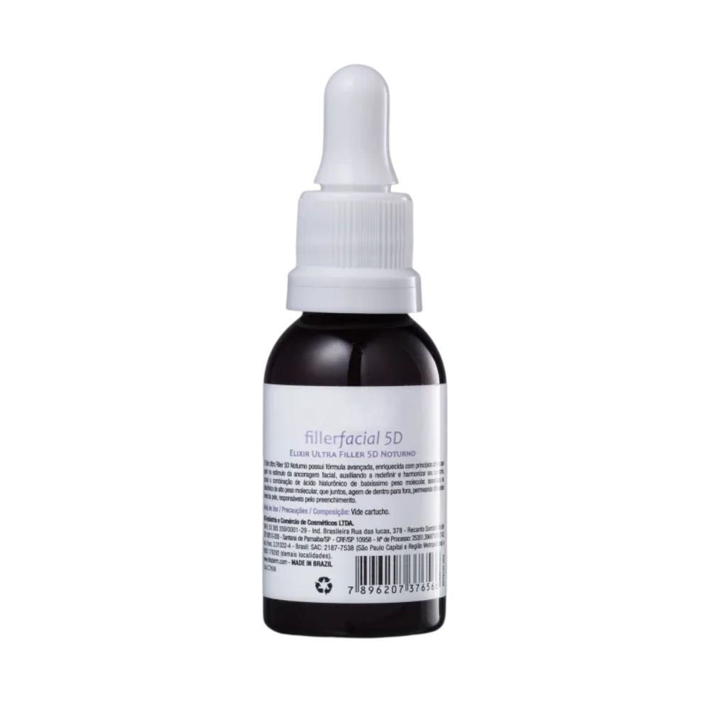 Vita Derm Filler Facial 5D Sérum Noturno com Ácido Hialurônico 30 ml