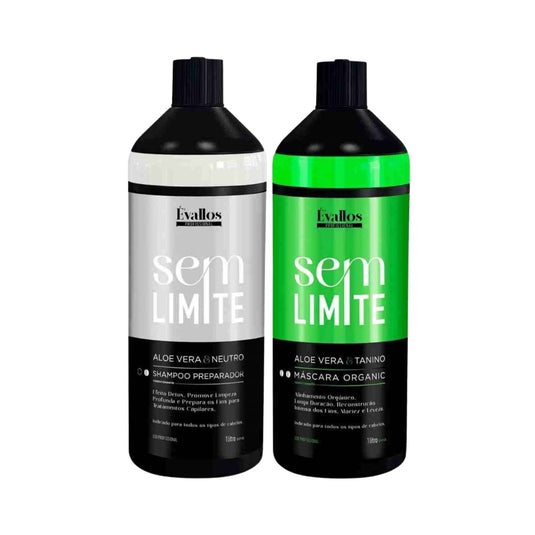 Kit Évallos Progressiva Organic + Shampoo Antiresiduo Sem Limite 2 x 1 Litro