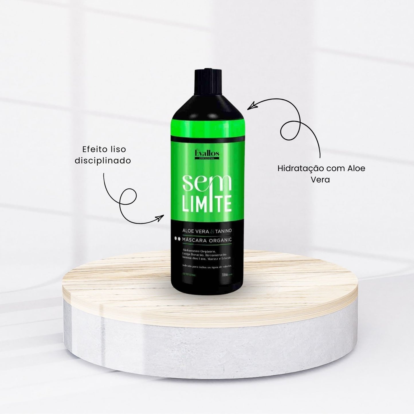 Kit Évallos Progressiva Organic + Shampoo Antiresiduo Sem Limite 2 x 1 Litro